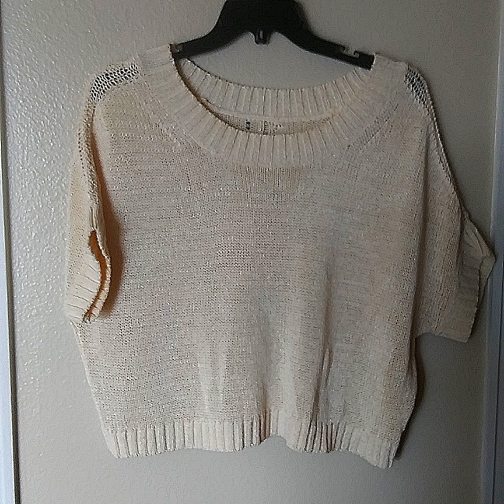 Off white knitted spring top